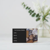 CARTE DE VISITE NOS ROCHES D'AFFAIRES : PIERRES, ART DE CRAYON, (Debout devant)