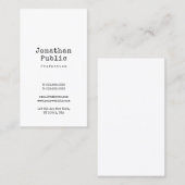 Carte De Visite Nostalgale Design élégant Rétro simple professionn (Devant / Derrière)