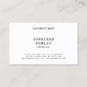 Carte De Visite Nostalgale look élégant Modèle simple Cool rétro (Dos)