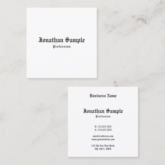 Carte de visite Nostalgic classique vieux anglais  (Devant / Derrière)