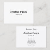 Carte De Visite Nostalgic créatif Classique Look Vieux Texte Angla (Devant / Derrière)