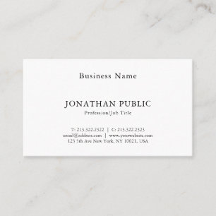 Carte De Visite Nostalgie Classic Look Creative Minimaliste Plain