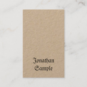 Carte De Visite Nostalgie Vintage verticale look classique Kraft r
