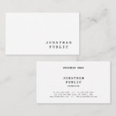 Carte De Visite Nostalgique classique rétro look élégant minimal s (Devant / Derrière)