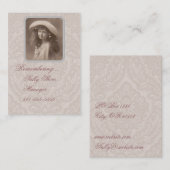 Carte de visite nostalgique se rappelant la fille (Devant / Derrière)