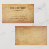 Carte De Visite Nostalgique vieux papier look Premium épais luxe (Devant / Derrière)
