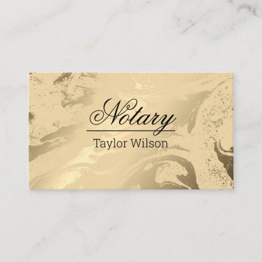 Carte De Visite Nota code QR luxe or marbre professionnel (Devant)