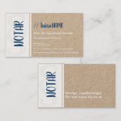 Carte De Visite Notaire (Devant / Derrière)