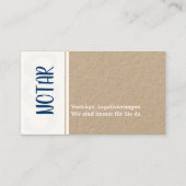 Carte De Visite Notaire (Dos)