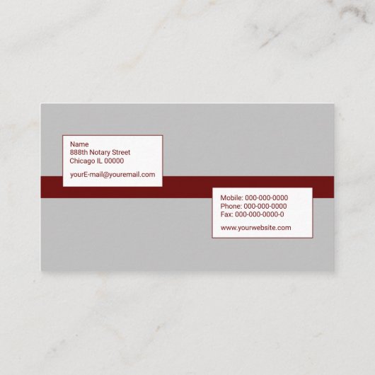 Carte De Visite Notaire (Dos)