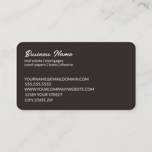 Carte De Visite Notaire (Dos)