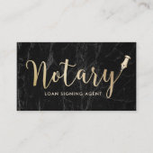 Carte De Visite Notaire - Agent de signature de prêt Marbre modern (Devant)