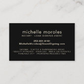 Carte De Visite Notaire - Agent de signature de prêt Professionnel (Dos)