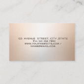 Carte De Visite Notaire de la bande de stylo or (Dos)