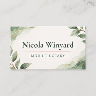 Carte De Visite Notaire Mobile Élégante Verdure