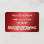 Carte De Visite Notaire professionnel (Dos)