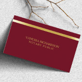 Carte De Visite Notaire professionnel de luxe Classy Red & Gold