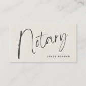 Carte De Visite Notaire Public Beige Rustique (Devant)