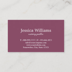 Carte De Visite Notaire Public Écriture Élégante Noir &  Blanc