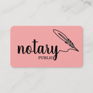 Carte De Visite Notaire Public Écriture Élégante Simple
