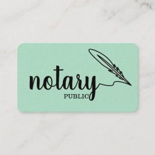 Carte De Visite Notaire Public Écriture Élégante Simple