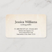 Carte De Visite Notaire Public Élégant Script Plain (Dos)