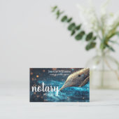 Carte De Visite Notaire Public Elegant Script Plain (Debout devant)