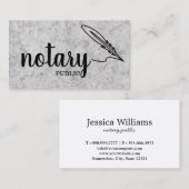 Carte De Visite Notaire Public Élégant Script Plain (Devant / Derrière)