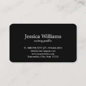 Carte De Visite Notaire Public Élégant Script Plain (Dos)