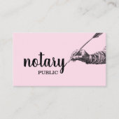 Carte De Visite Notaire Public Élégant Script Plain (Devant)