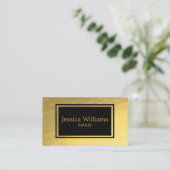 Carte De Visite Notaire Public Élégant Script Plain Moderne Luxe  (Debout devant)