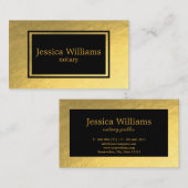 Carte De Visite Notaire Public Élégant Script Plain Moderne Luxe  (Devant / Derrière)