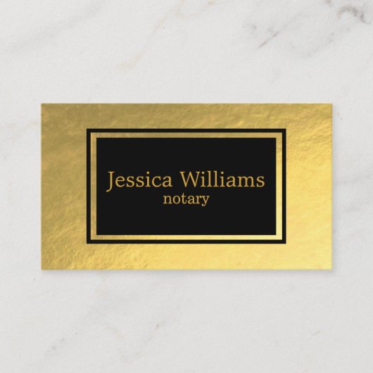 Carte De Visite Notaire Public Élégant Script Plain Moderne Luxe  (Devant)