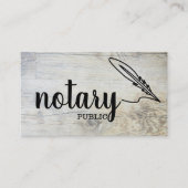 Carte De Visite Notaire Public Élégant Script Plain Noir & Blanc (Devant)