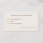 Carte De Visite Notaire public mobile professionnel (Dos)