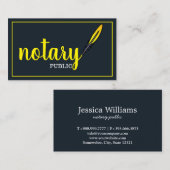 Carte De Visite Notaire public mobile simple moderne élégant scrip (Devant / Derrière)