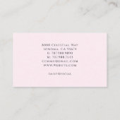 Carte De Visite Notaire Public Monogramme de Nom de Script Rose (Dos)