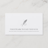 Carte De Visite Notaire Silver Quill (Devant)
