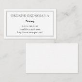 Carte de visite Notaire simple et personnalisable (Devant / Derrière)