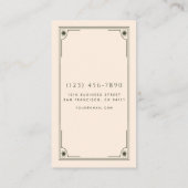 Carte De Visite Notaire Vintage Tarot Olive (Dos)