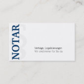 Carte De Visite Notaire Visitenkarte (Dos)