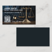 Carte de visite notariale QR (Devant / Derrière)