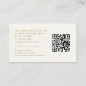 Carte de visite notariale QR Code élégante en or (Dos)