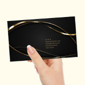 Carte de visite notariale verte or luxe