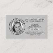 Carte De Visite *~* NOTARY PHOTO METAL RED Signer Agent  (Dos)