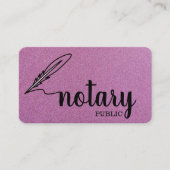 Carte De Visite Notary Public Elegant Script Plain (Devant)