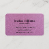 Carte De Visite Notary Public Elegant Script Plain (Dos)