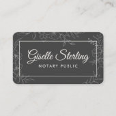 Carte De Visite Notary Public Floral (Devant)