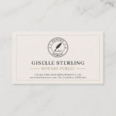 Carte De Visite Notary Public Professional (Devant)