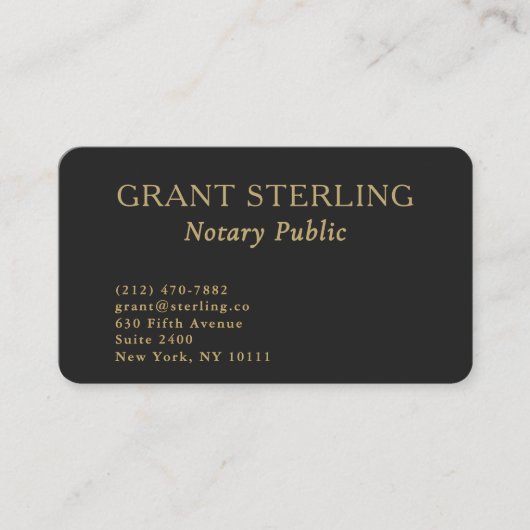 Carte De Visite Notary Public QR Code Professional (Devant)